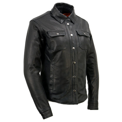 Milwaukee Leather MLL2600 Women's Black Premium Leather Shirt Style Jacket w/ Removable Liner