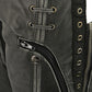 Milwaukee Leather Women Distress Grey Premium Leather Motorcycle Chaps w/ Accent Lace Details MLL6536