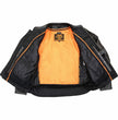 Milwaukee Leather MLM1504 Men's Black ‘The Skelly Racer’ Premium Moto Leather Jacket