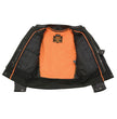 Milwaukee Leather MLM1506 Men's Black Premium Leather Motorcycle Jacket w/ Utility Pockets Cool-Tec Leather Treatement
