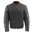 Milwaukee Leather MLM1507 Men's Black ‘Super-Clean’ Sport Style Biker Jacket