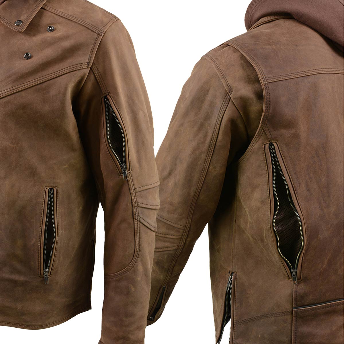 Milwaukee Leather MLM1511 Men\'s \'Vagabond\' Vintage Crazy Horse\' Brown –  LeatherUp USA