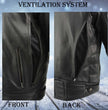 Milwaukee Leather MLM1514SET All Season Black Premium Leather Motorcycle Riders Jacket w/ Heated and Cool-Tec Technology