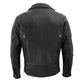 Milwaukee Leather MLM1515 Men's Black 'Triple Stitched' Beltless Motorcycle Leather Jacket