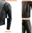 Milwaukee Leather MLM1516 Black Real Leather Motorcycle Jacket for Men – Vintage Brando Style Biker Jacket