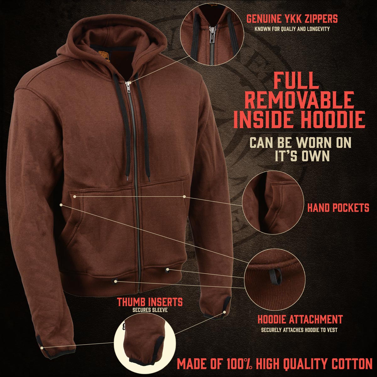 Milwaukee Leather MLM1518 Men's 'Scoundrel' Vintage Crazy Horse