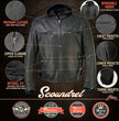 Milwaukee Leather MLM1523 Men's 'Scoundrel' Black Leather Fashion Motorcycle Riding Jacket w/ Removable Hoodie