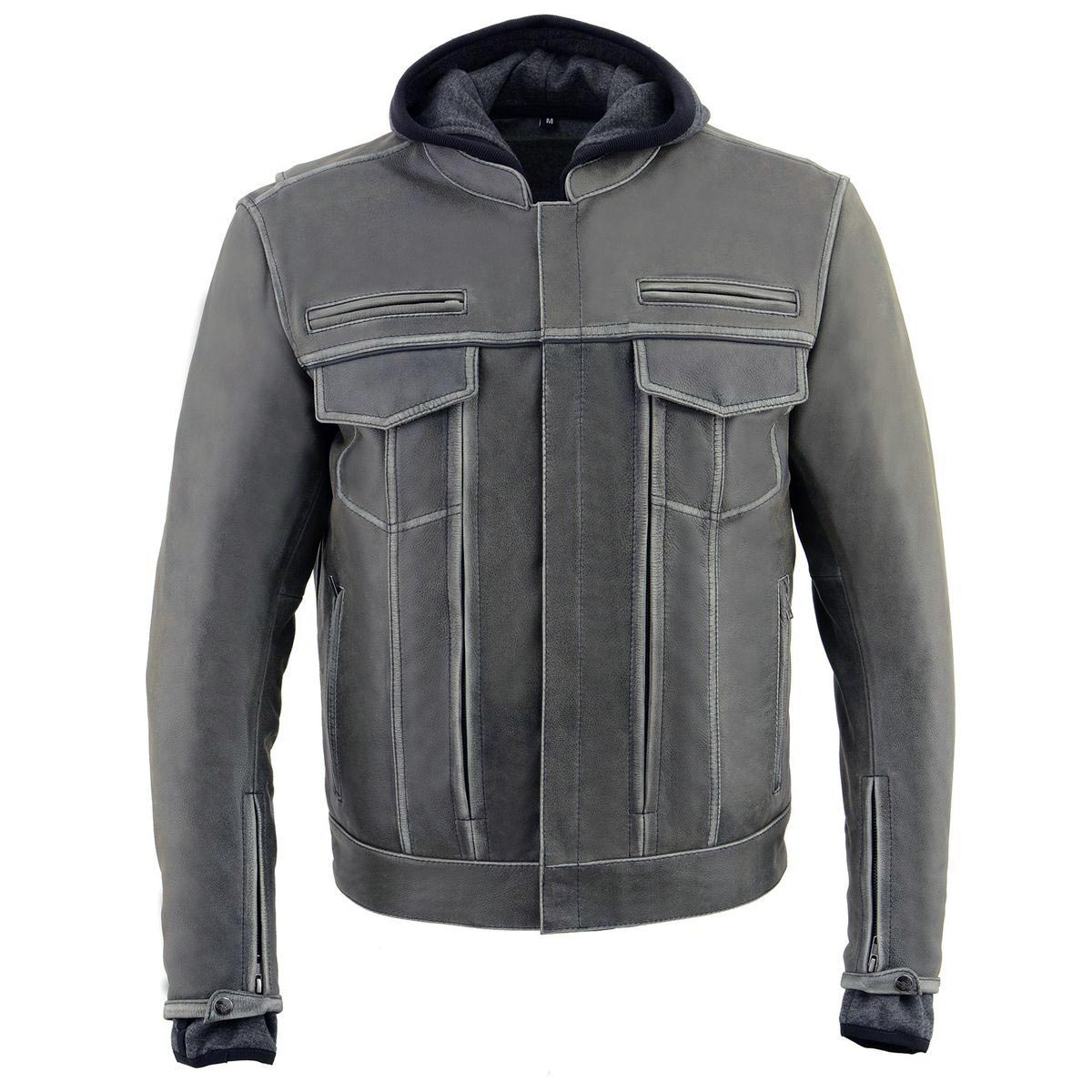 Distressed grey leather jacket 2025