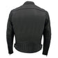 Milwaukee Leather MLM1560 Men's Black Long Body and Vented Motorcycle Leather Jacket