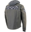 Milwaukee Leather MLM1562 Men's Distressed Grey Leather Jacket with Reflective Skulls