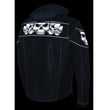 Milwaukee Leather MLM1562 Men's Distressed Grey Leather Jacket with Reflective Skulls