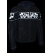 Milwaukee Leather MLM1562 Men's Distressed Grey Leather Jacket with Reflective Skulls