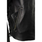 Milwaukee Leather MLM1580 Men's Full Side Lace Vented Black Leather Scooter Jacket