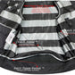 Milwaukee Leather MLM3507 Old Glory Laced Arm Holes Black Motorcycle Leather Vest for Men with Grey Stitching