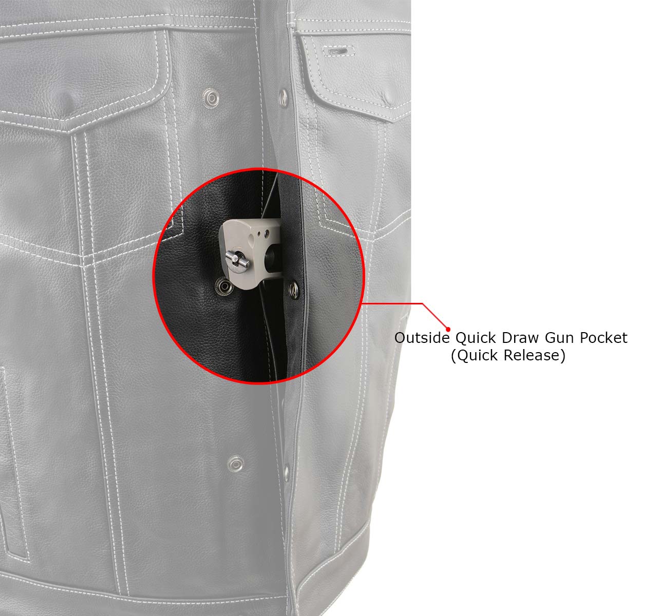 Milwaukee Leather MLM3508 Old Glory Laced Arm Holes Black Motorcycle Leather Vest for Men