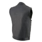Milwaukee Leather MLM3514 Men's Black ‘Club Style Vest’ Motorcycle Leather Vest with Cool-Tec
