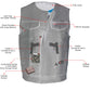 Milwaukee Leather MLM3515 Men's Black Leather Collarless Motorcycle Club Style Vest with Cool-Tec
