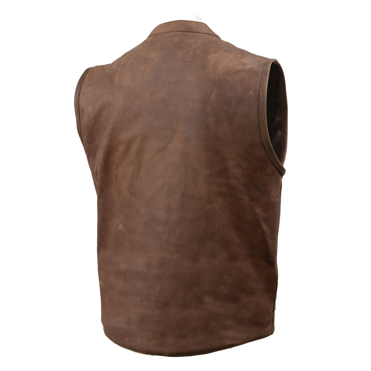 Milwaukee Leather MLM3519 Men's “Gambler” Crazy Horse Brown