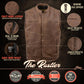Milwaukee Leather MLM3519 Men's 'Rustler' Vintage Crazy Horse Brown Leather Club Style Motorcycle Vest
