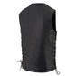Milwaukee Leather MLM3520 Men's Black Straight Bottom Side Lace Motorcycle Leather Vest