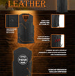 Milwaukee Leather MLM3520 Men's Black Leather Vest - Classic V-Neck Straight Bottom Side Lace Motorcycle Rider Vest