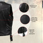 Milwaukee Leather USA MADE MLVSL5001 Women's Black 'Vivacious' Braided Motorcycle Leather Vest