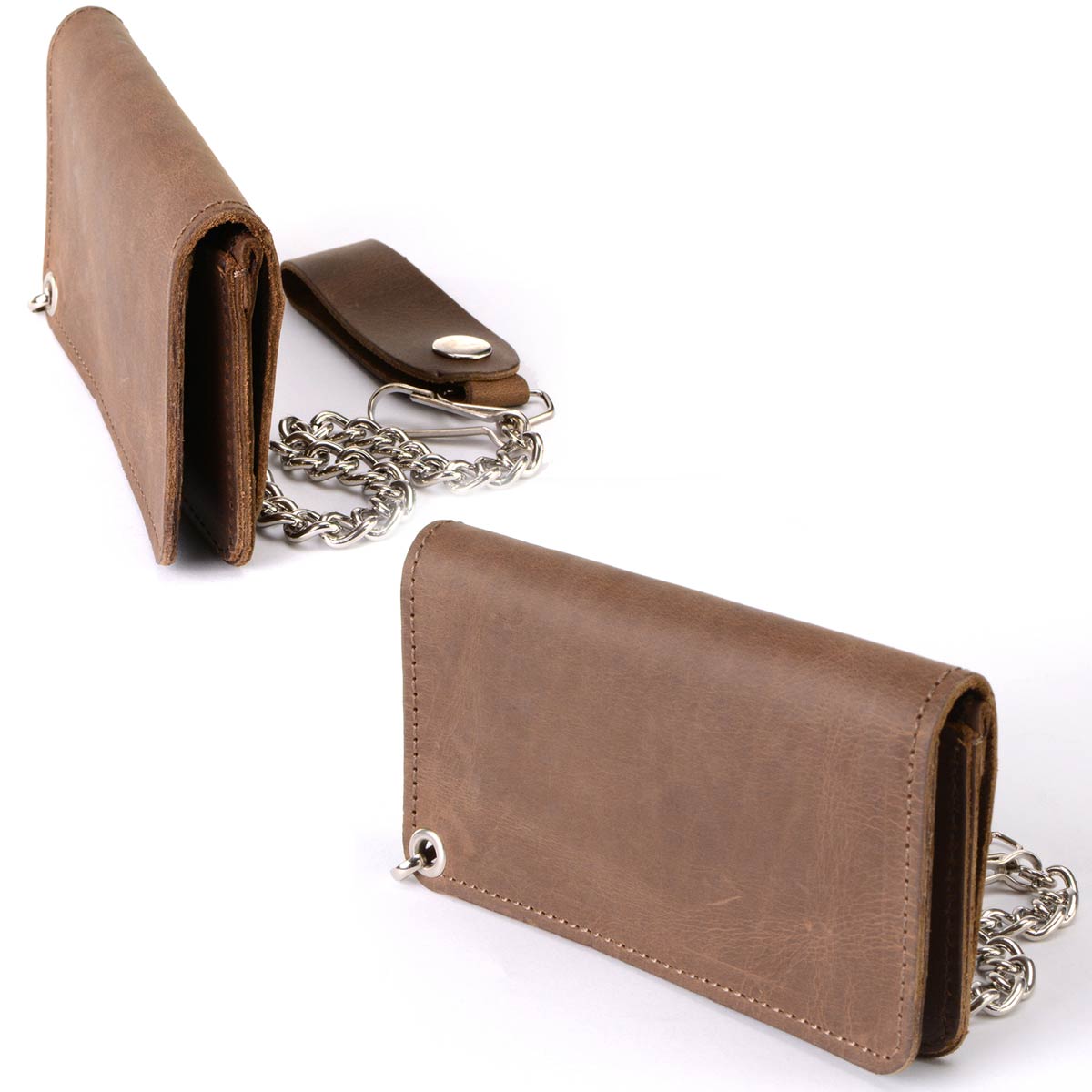 Milwaukee Leather MLW7817 Men's 8” Distress Brown Leather Bi