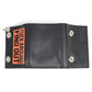 Milwaukee Leather MLW7841 Men's 4” Black Leather Biker Wallet - Tri-Fold Anti-Theft Stainless Steel Chain w/ "F.A.F.O"