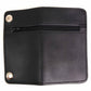 Milwaukee Leather MLW7882 Men's 6” Black Leather Biker Wallet w/ Outer Pocket - Bi-Fold Anti-Theft Stainless Steel Chain
