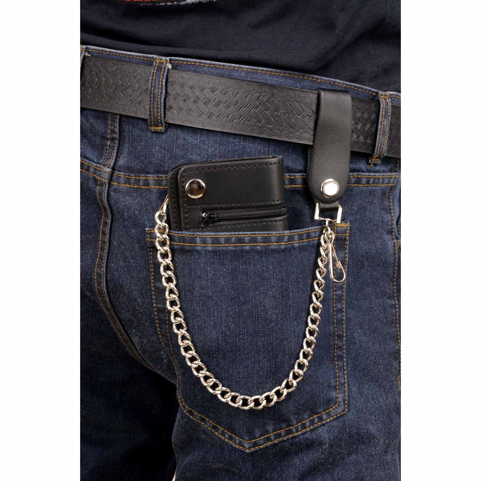 Milwaukee Leather MLW7882 Men's 6” Black Leather Biker