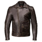 Milwaukee Motorcycle Clothing Co. Men's Unforgiven MC Style Vintage Brown Leather Jacket w/ Lapel Collar MMC10005