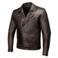Milwaukee Motorcycle Clothing Co. Men's Unforgiven MC Style Vintage Brown Leather Jacket w/ Lapel Collar MMC10005