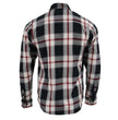 Milwaukee Leather Men's Flannel Plaid Shirt Black and White with Red Long Sleeve Cotton Button Down Shirt MNG11625