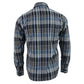 NexGen MNG11626 Men's Black and White with Blue Long Sleeve Cotton Flannel Shirt