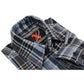 NexGen MNG11626 Men's Black and White with Blue Long Sleeve Cotton Flannel Shirt