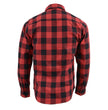 Milwaukee Leather Men's Flannel Plaid Shirt Black and Red Long Sleeve Cotton Button Down Shirt MNG11631