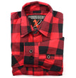 Milwaukee Leather Men's Flannel Plaid Shirt Black and Red Long Sleeve Cotton Button Down Shirt MNG11631