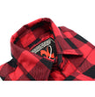 Milwaukee Leather Men's Flannel Plaid Shirt Black and Red Long Sleeve Cotton Button Down Shirt MNG11631