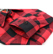 Milwaukee Leather Men's Flannel Plaid Shirt Black and Red Long Sleeve Cotton Button Down Shirt MNG11631