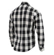Milwaukee Leather MNG11633 Men's Flannel Plaid Shirt Black and White Long Sleeve Cotton Button Down Shirt