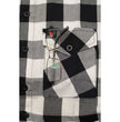 Milwaukee Leather MNG11633 Men's Flannel Plaid Shirt Black and White Long Sleeve Cotton Button Down Shirt