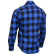 Milwaukee Leather MNG11634 Men's Black and Blue Flannel Plaid Long Sleeve Cotton Button Down Shirt