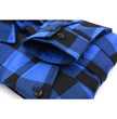 Milwaukee Leather MNG11634 Men's Black and Blue Flannel Plaid Long Sleeve Cotton Button Down Shirt