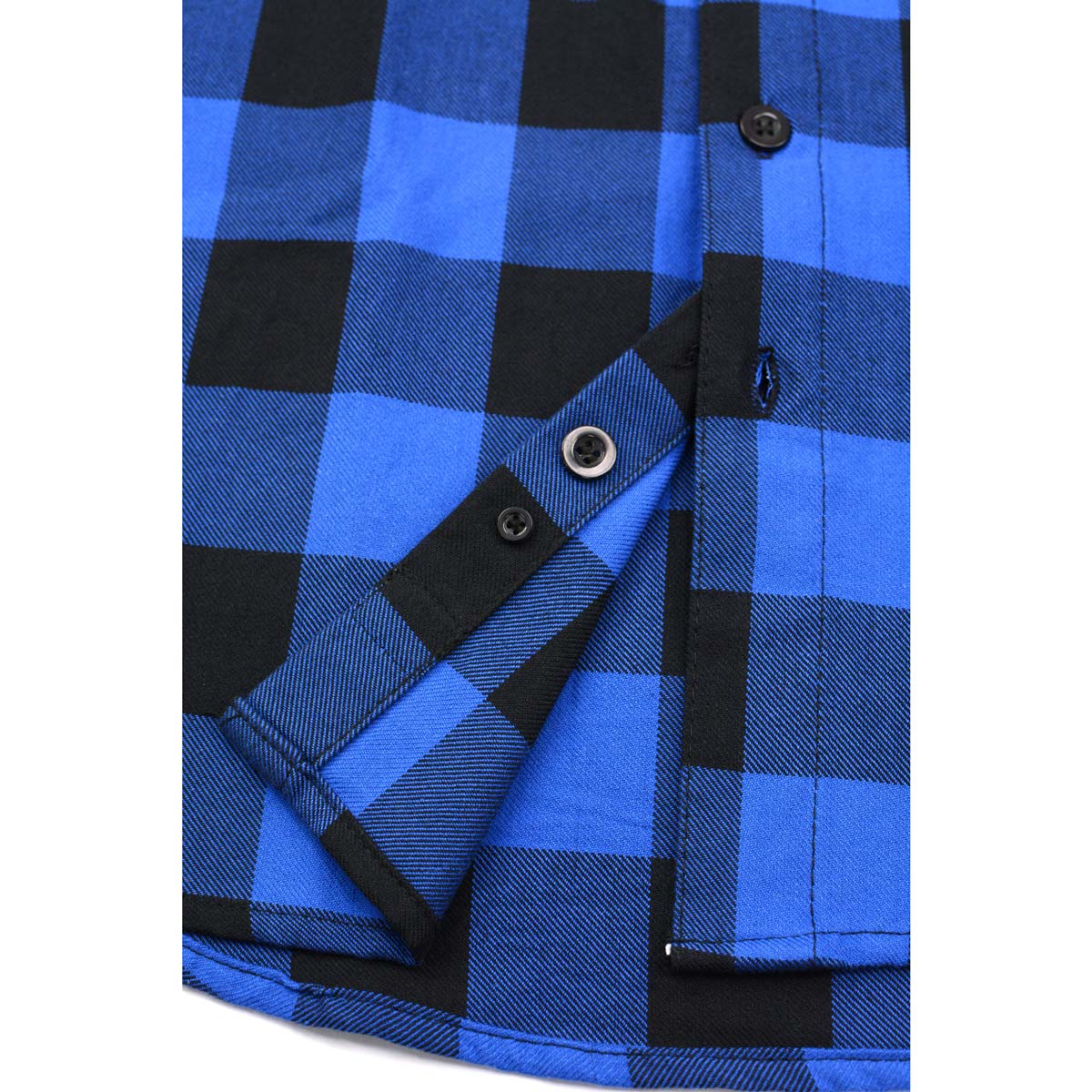 NexGen MNG11634 Men's Black and Blue Long Sleeve Cotton Flannel Shirt