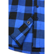 Milwaukee Leather MNG11634 Men's Black and Blue Flannel Plaid Long Sleeve Cotton Button Down Shirt