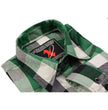 Milwaukee Leather MNG11636 Men's Flannel Plaid Shirt Green and White Long Sleeve Cotton Button Down Shirt