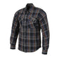 Milwaukee Leather MNG11637 Men's Black, Purple, Grey and Red Long Sleeve Cotton Flannel Shirt