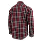 NexGen MNG11640 Men's Maroon with Black and White Long Sleeve Cotton Flannel Shirt