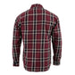 NexGen MNG11640 Men's Maroon with Black and White Long Sleeve Cotton Flannel Shirt