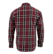 Milwaukee Leather Men's Flannel Plaid Shirt Maroon Black and White Long Sleeve Cotton Button Down Shirt MNG11640